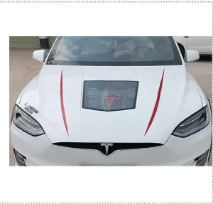ฝากระโปรงหน้า Carbon Fiber Tesla Model X ฝาโชว์เครื่อง ช่องกระจกใส