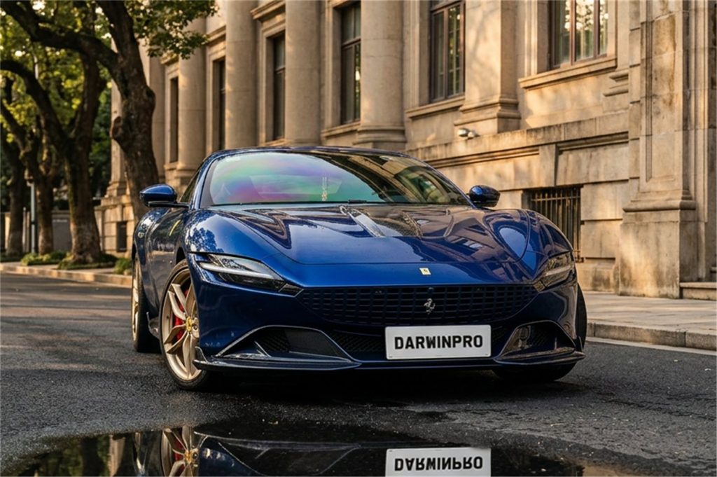 ลิ้นหน้า Carbon Fiber Ferrari Roma ทรง DarwinPRO (BKSS)