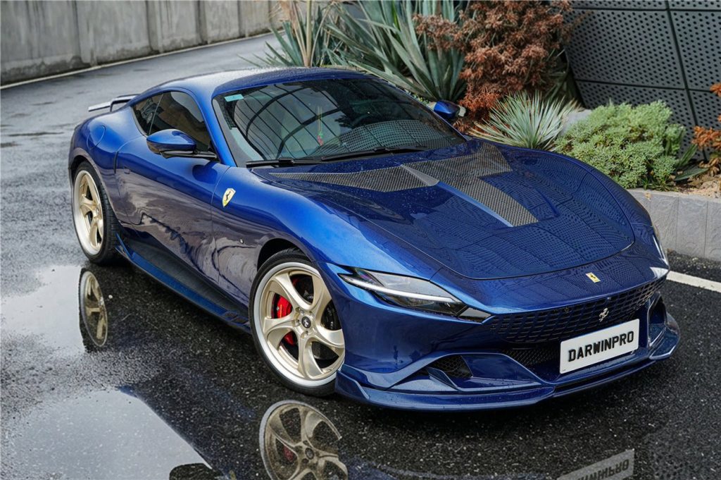 ฝากระโปรงหน้า Carbon Fiber Ferrari Roma ทรง DarwinPRO (BKSS)