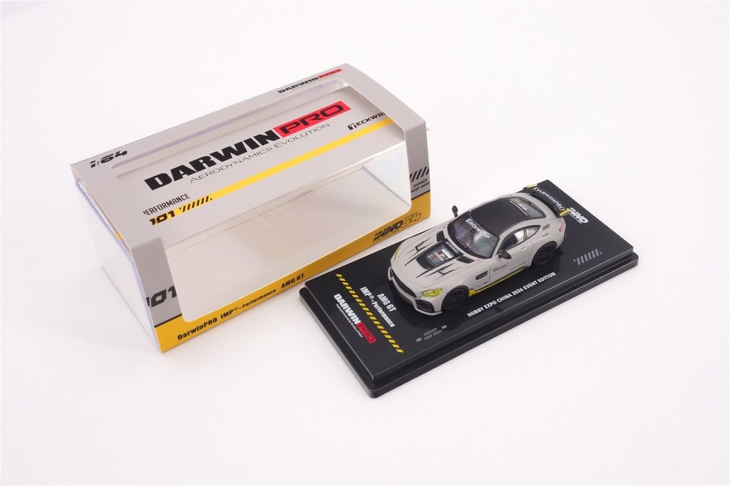 โมเดลรถ Diecast 1:64 Mercedes Benz AMG GT สีเทาคอมแบต ลาย VALKYRIE