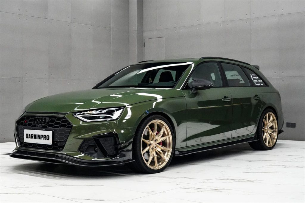 สเกิร์ตข้าง Carbon Fiber AUDI A4 B9 S4 ทรง DarwinPRO (B9.5 BKSS)
