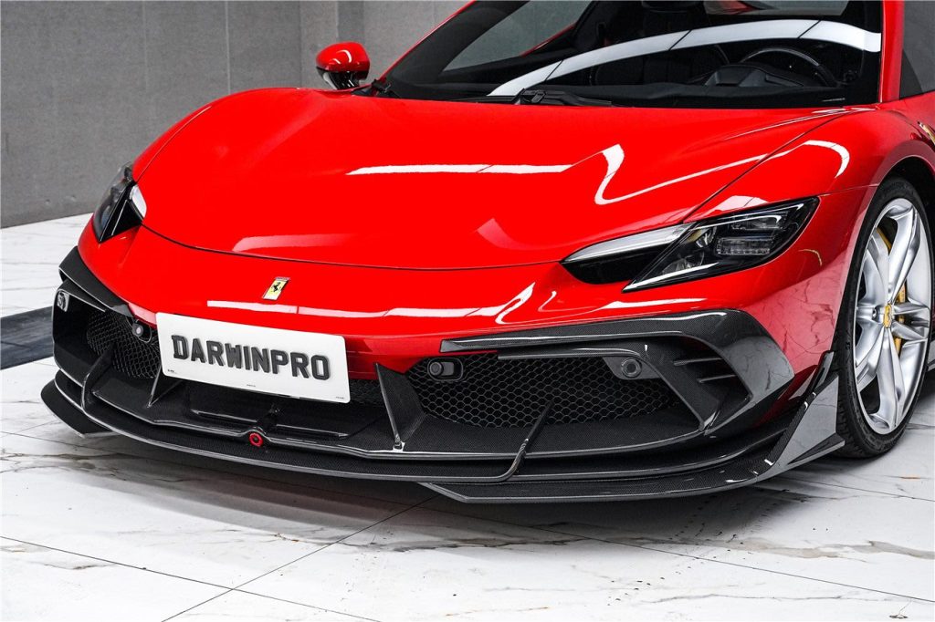 ลิ้นหน้า Carbon Fiber Ferrari 296 ทรง DarwinPRO