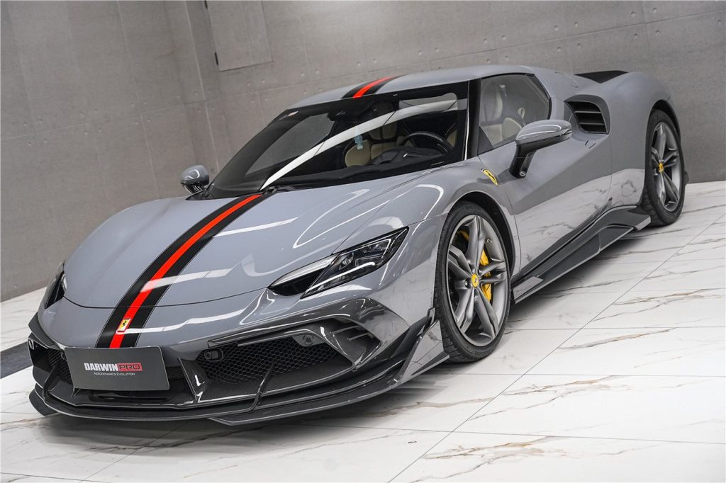 สเกิร์ตข้าง Carbon Fiber Ferrari 296 ทรง DarwinPRO