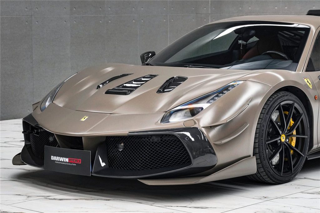 กันชนหน้า Carbon Fiber Ferrari 488 GTB ทรง DarwinPRO 2015-2020