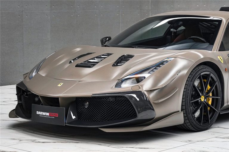 กันชนหน้า Carbon Fiber Ferrari 488 GTB ทรง DarwinPRO 2015-2020