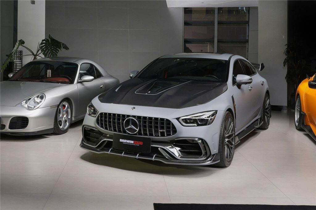 กันชนหน้า Carbon Fiber MERCEDES BENZ AMG GT X290 4-Door ทรง DarwinPRO (iMP Ver.2)
