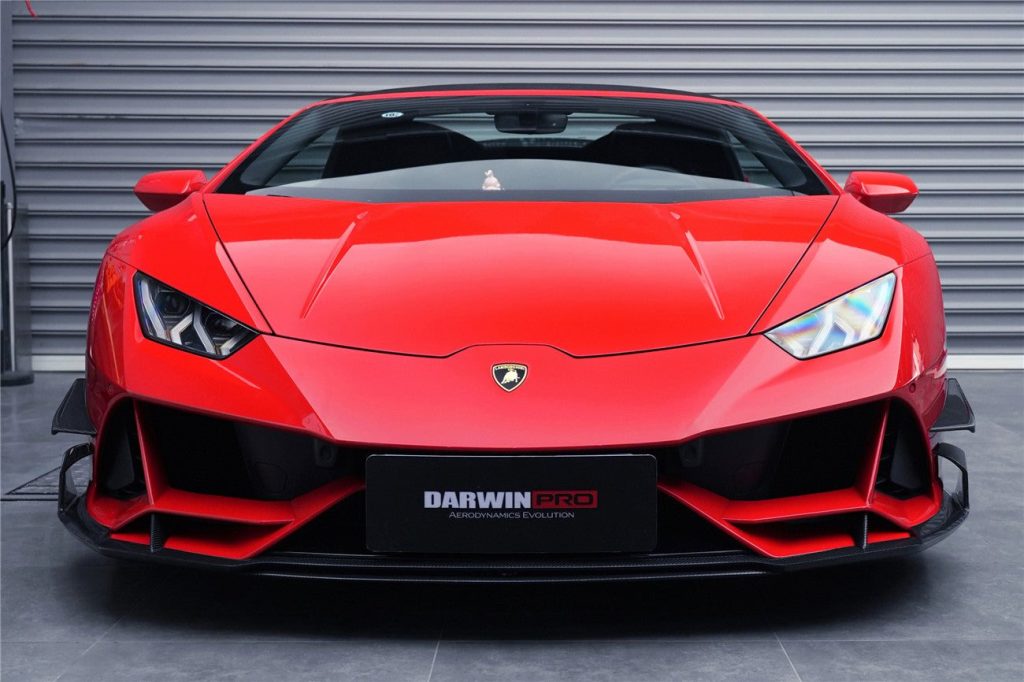 ลิ้นหน้า Carbon Fiber LAMBORGHINI Huracan EVO ทรง DarwinPRO (ONLY BKSS)
