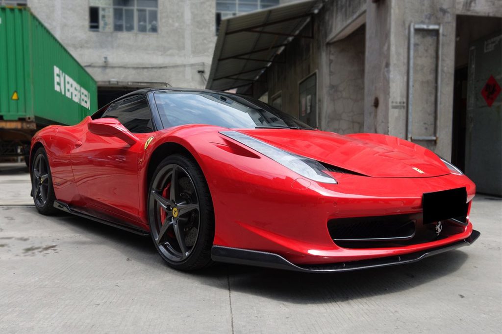 สเกิร์ตข้าง Carbon Fiber Ferrari 458 Coupe ทรง Carbonado