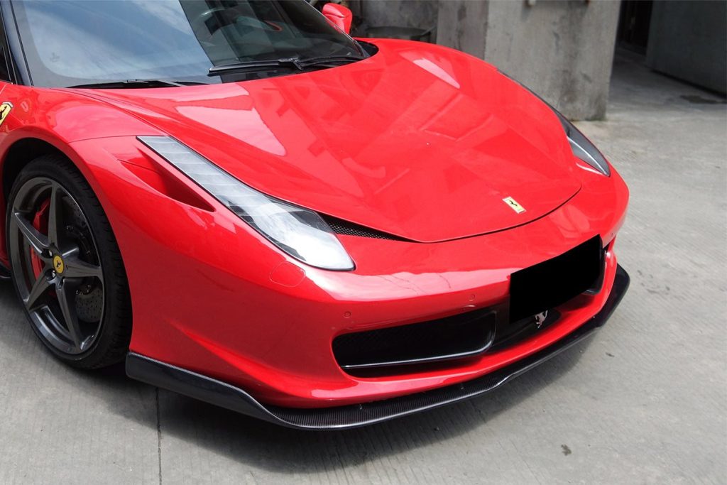 ลิ้นหน้า Carbon Fiber Ferrari 458 Coupe ทรง Carbonado 2010-2015