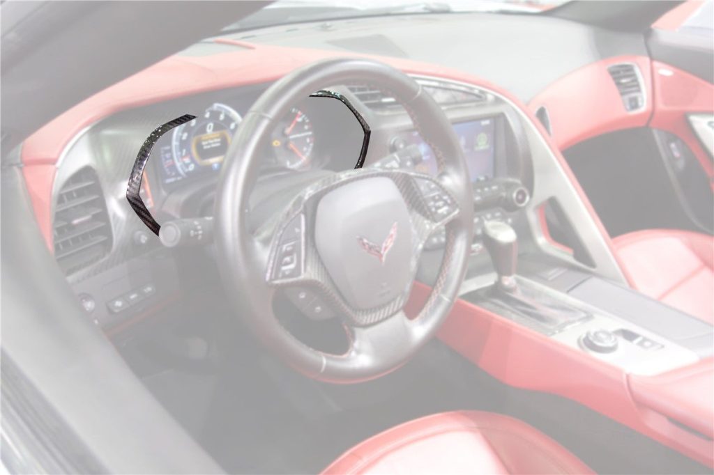 ชิ้นส่วนตกแต่งภายใน Dry Carbon Chevrolet Corvette C7 Stingray ทรง DarwinPRO