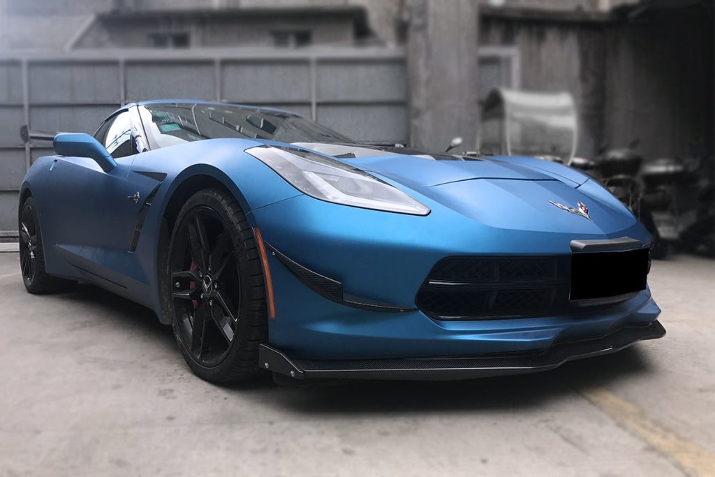 ลิ้นหน้า Carbon Fiber Chevrolet Corvette C7 Stingray (Fiber Satge3)