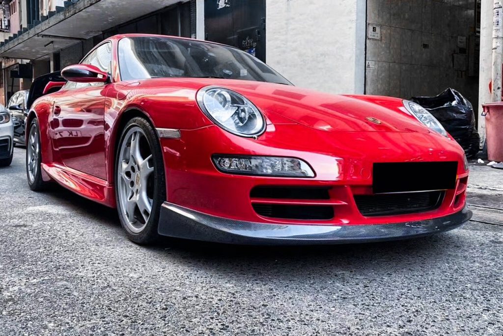 ลิ้นหน้า Carbon Fiber PORSCHE 911 997.1 ทรง Carbonado