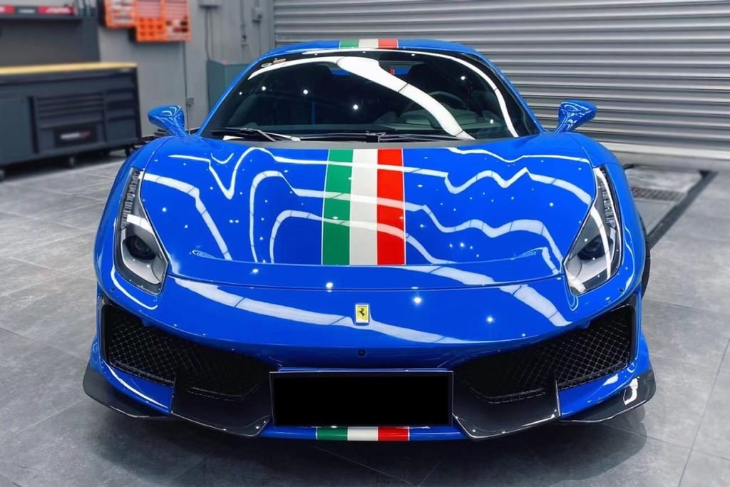 กันชนหน้า Carbon Fiber Ferrari 488 Pista ทรง DarwinPRO