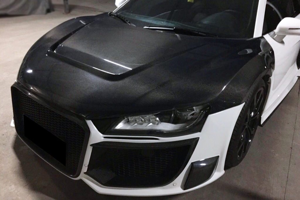 ฝากระโปรงหน้า Carbon Fiber AUDI R8 GEN1 Coupe 2006-2015