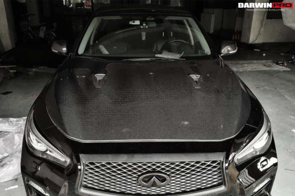 ฝากระโปรงหน้า Infiniti Q50 2014-2017 ทรง DarwinPRO (EAU ROUGE)