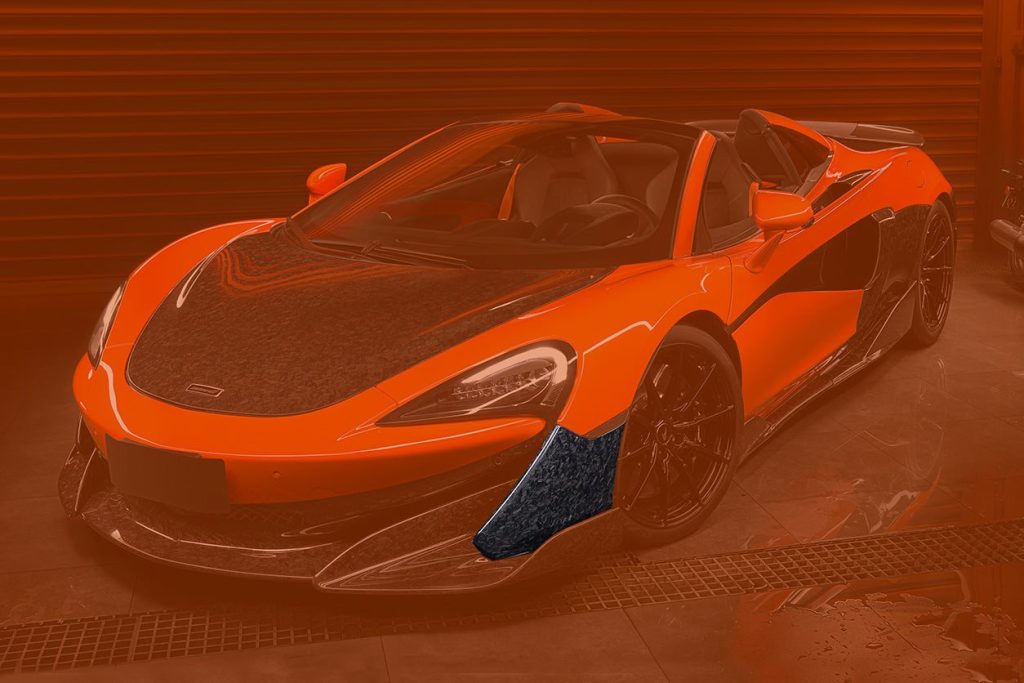 ลิ้นหน้า Carbon Fiber McLaren 600LT ทรง DarwinPRO