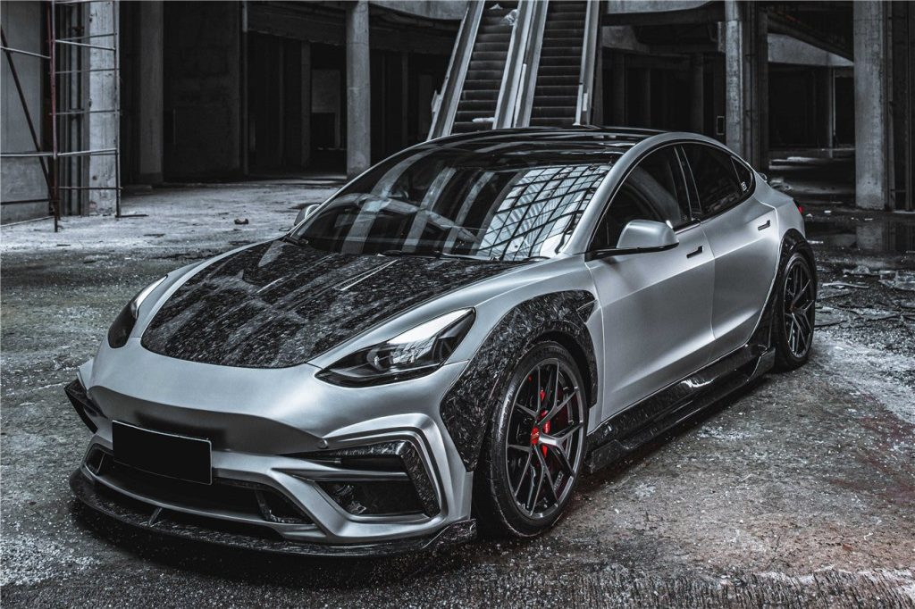 กันชนหน้า Carbon Fiber Tesla Model 3