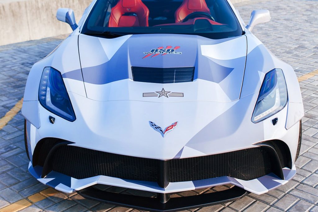 ฝากระโปรงหน้า Carbon Fiber Chevrolet Corvette C7 Stingray