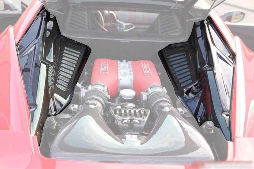 ห้องเครื่อง Dry Carbon Ferrari 458 Coupe