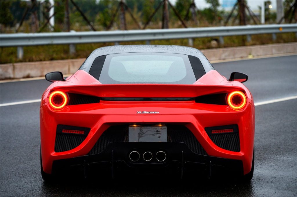 กันชนหลัง Carbon Fiber Ferrari 458 Coupe ทรง DarwinPRO (BKSS)