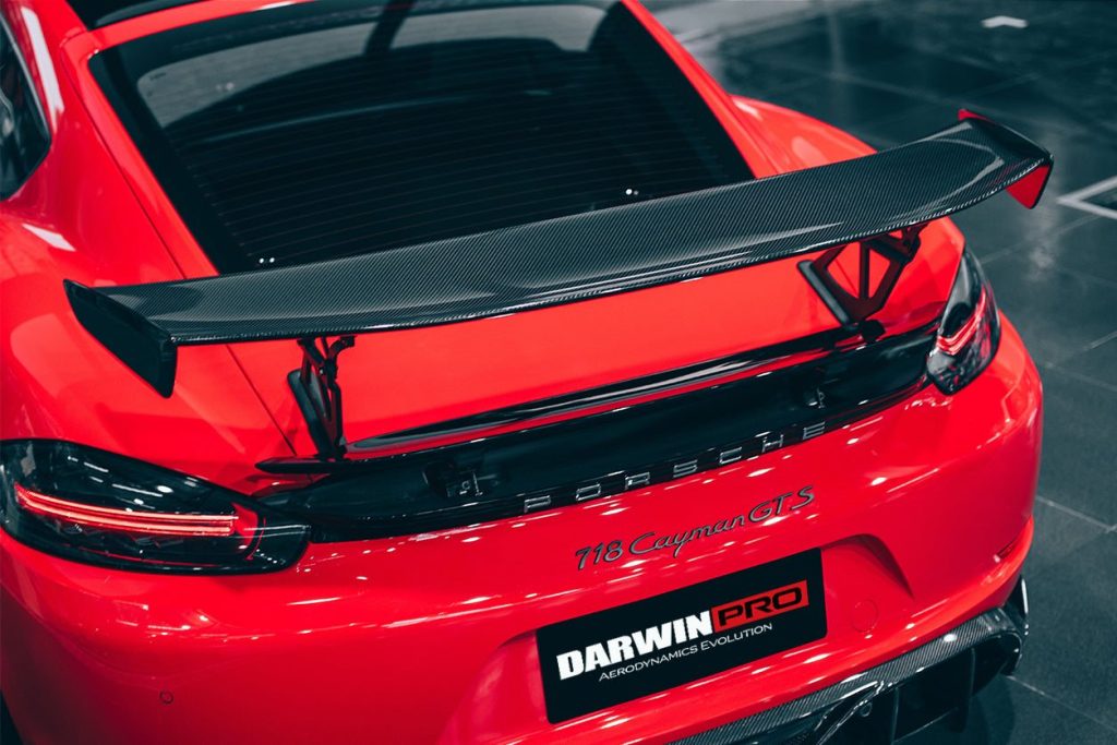 สปอยเลอร์ท้าย Carbon Fiber PORSCHE 718 981 ทรง DarwinPRO (Boxster BKSS)