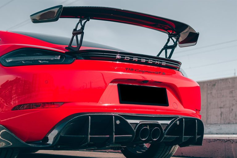 Rear Diffuser Carbon Fiber PORSCHE 718 style DarwinPRO