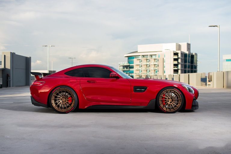 สเกิร์ตข้าง Carbon Fiber MERCEDES BENZ AMG GT C190 2015-2016 ทรง DarwinPRO