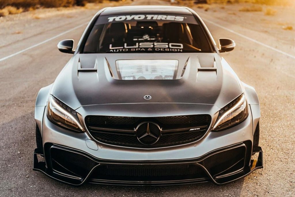 ฝากระโปรงหน้า Carbon Fiber MERCEDES BENZ C-Class W205 ทรง DarwinPRO