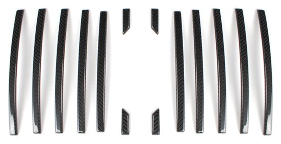 คิ้วกระจังหน้า สีดำล้วน Dry Carbon W464 G-Class