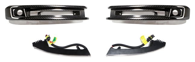 กรอบไฟตัดหมอก พร้อมไฟ Dry Carbon G63 W464 G-Class
