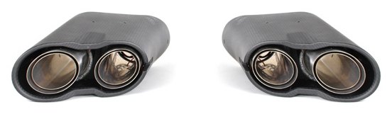 ปลายท่อไอเสีย ทรง R (จรวด) พร้อมไฟ Dry Carbon W464 G-Class