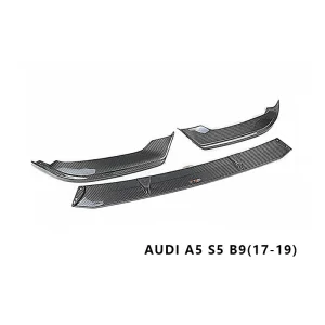 ลิ้นหน้า Carbon Fiber Audi A5 S5 B9 ทรง TAKD V2 ลายตาข่าย