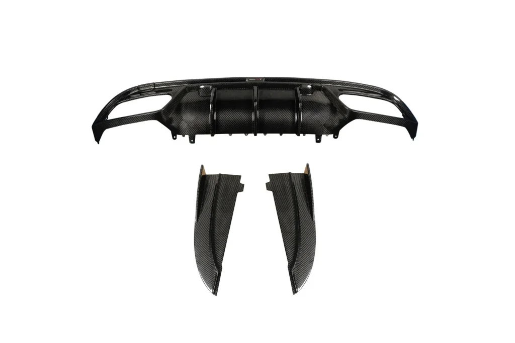 Rear Diffuser Carbon Fiber Mercedes Benz C43 W205 style TAKD V1 with bumper corners