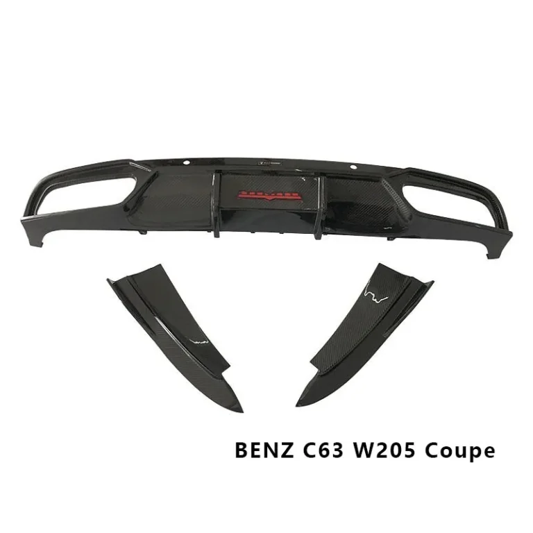 Rear Diffuser Carbon Fiber Mercedes Benz C63 W205 Coupe style TAKD V1 with bumper corners