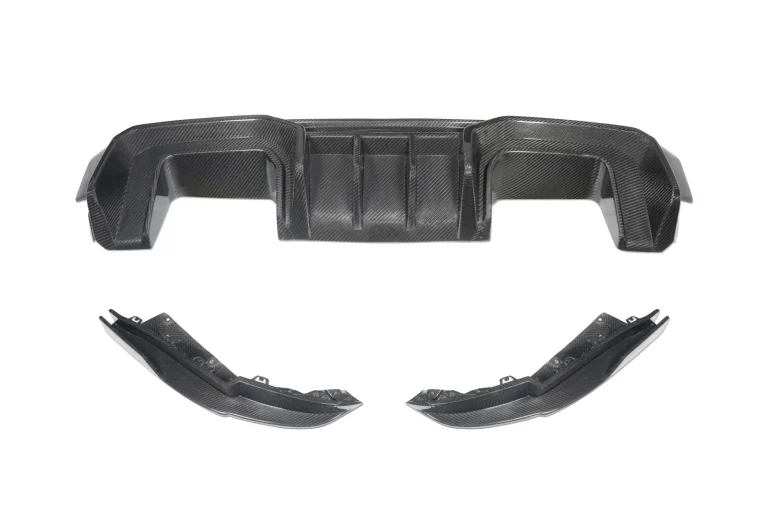 Rear Diffuser Carbon Fiber BMW M3 M4 G80 G82 style TAKD V4 with bumper corners