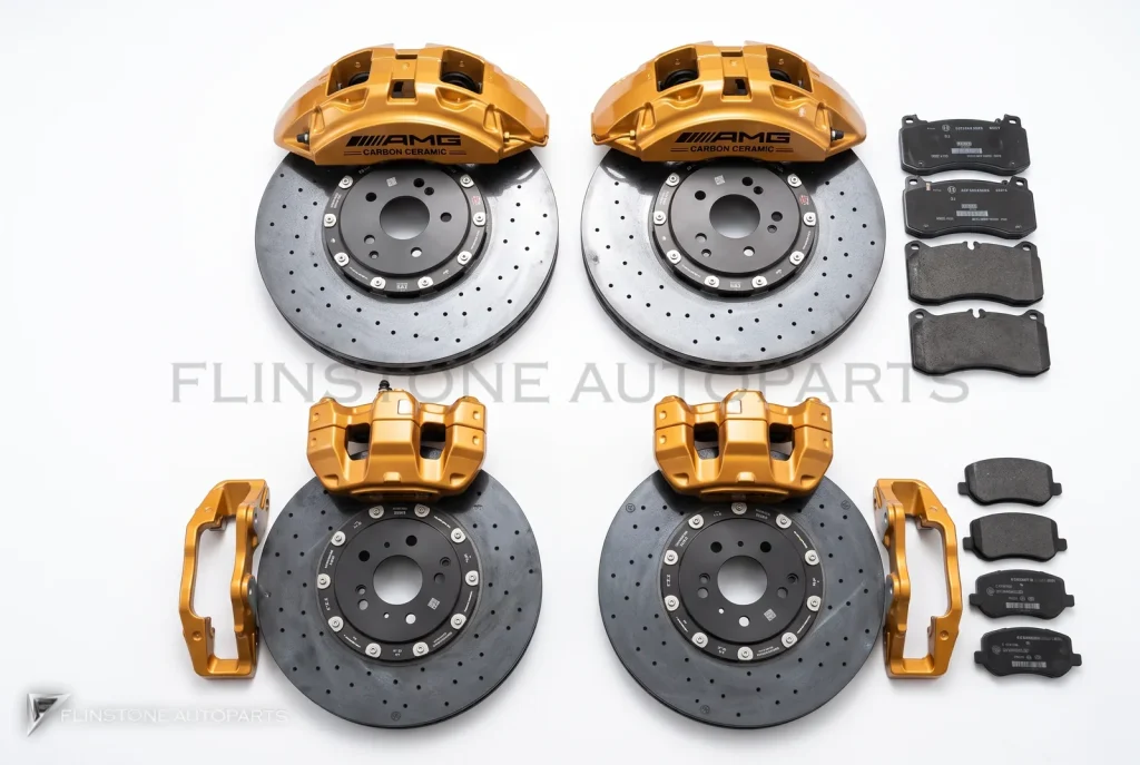 ชุดเบรกคาร์บอนเซรามิกแท้ หน้า-หลัง Mercedes-AMG Carbon Ceramic คาลิปเปอร์สีทอง