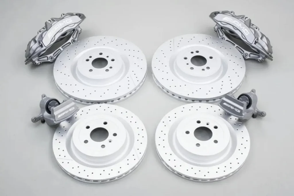 ชุดเบรก ngsinglok หน้า+หลัง สำหรับ Mercedes-Benz W166 GLE / X166 GL GLE63 AMG