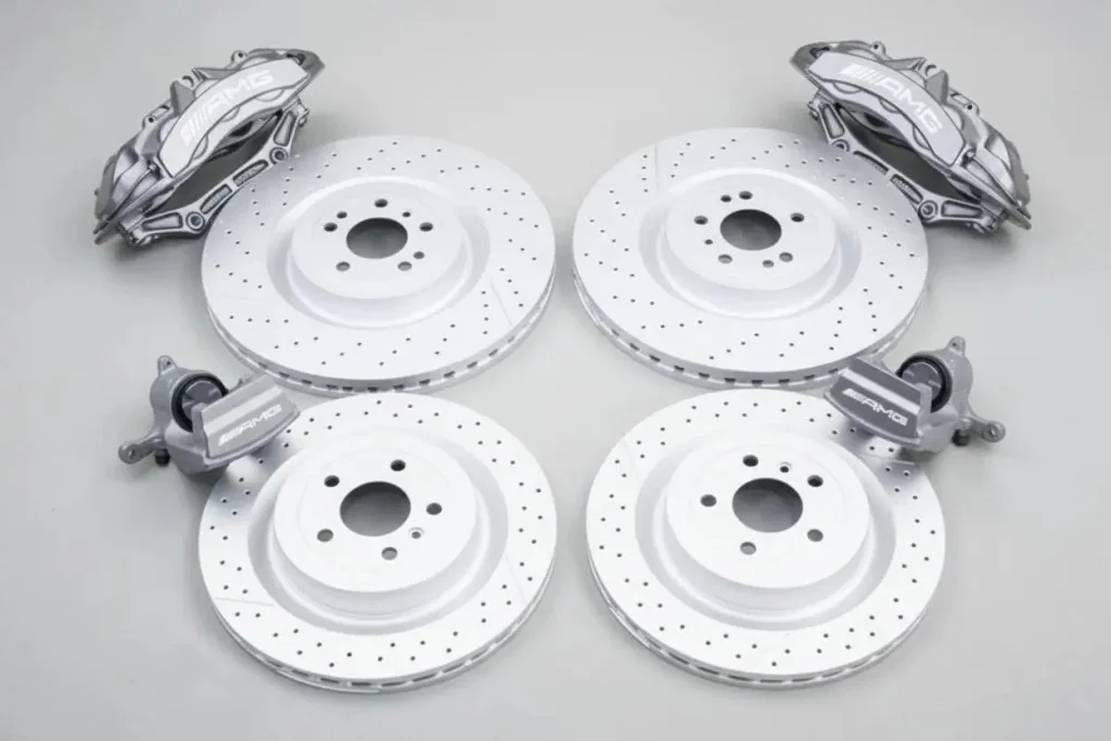 ชุดเบรก ngsinglok หน้า+หลัง สำหรับ Mercedes-Benz W166 GLE / X166 GL GLE63 AMG