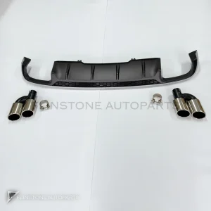 ดิฟฟิวเซอร์ท้ายพร้อมปลายท่อ Audi A4 B9 ปี 2016-2019 ทรง S4 สำหรับรุ่นไม่ใช่ S-Line GGD
