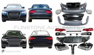 改款套件Audi A8 D4年份2011-2014改为改款2015及以上造型S8 GGD