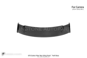 แผ่นปีกหลัง ดรายคาร์บอน USUS AUTOCLAVE ทรง GT3 PORSCHE 911 992 ลายทวิลเงา เปลี่ยนทั้งชิ้น