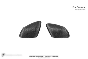 ครอบกระจกมองข้าง ดรายคาร์บอน USUS AUTOCLAVE PORSCHE 911 992 ลายทวิลเงา เปลี่ยนทั้งชิ้น เลือกพวงมาลัยซ้าย/ขวา