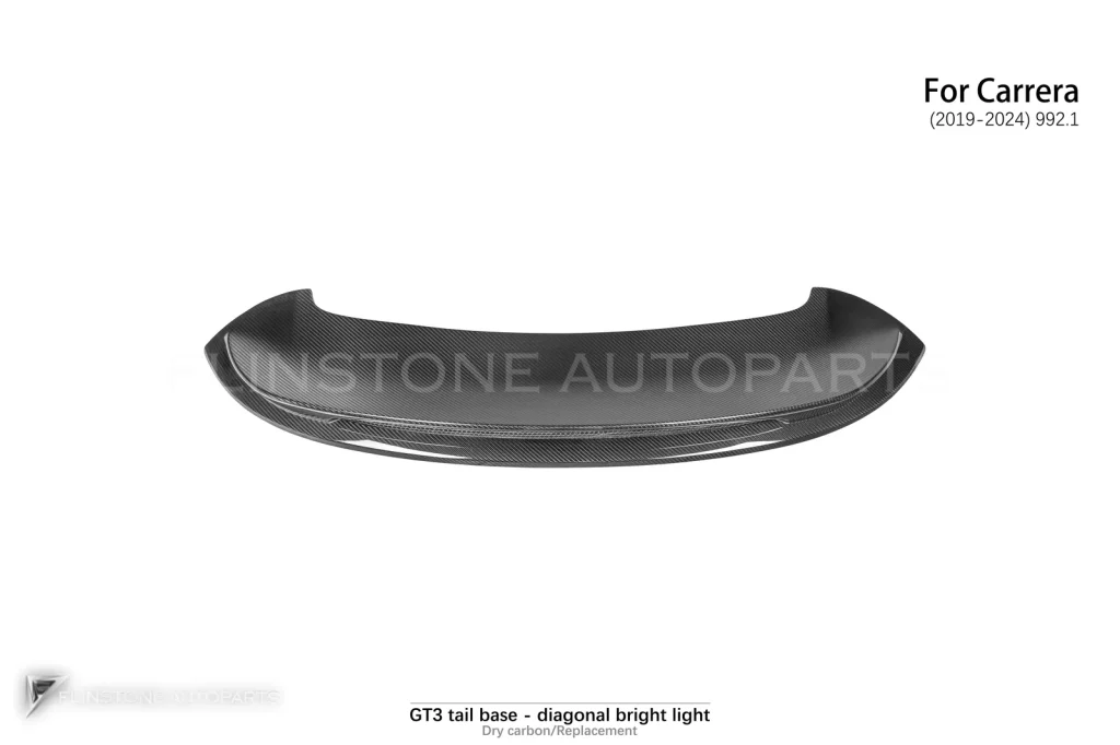 ขาตั้งวิงหลัง (ฐานปีก) ดรายคาร์บอน USUS AUTOCLAVE ทรง GT3 PORSCHE 911 992 ลายทวิลเงา เปลี่ยนทั้งชิ้น