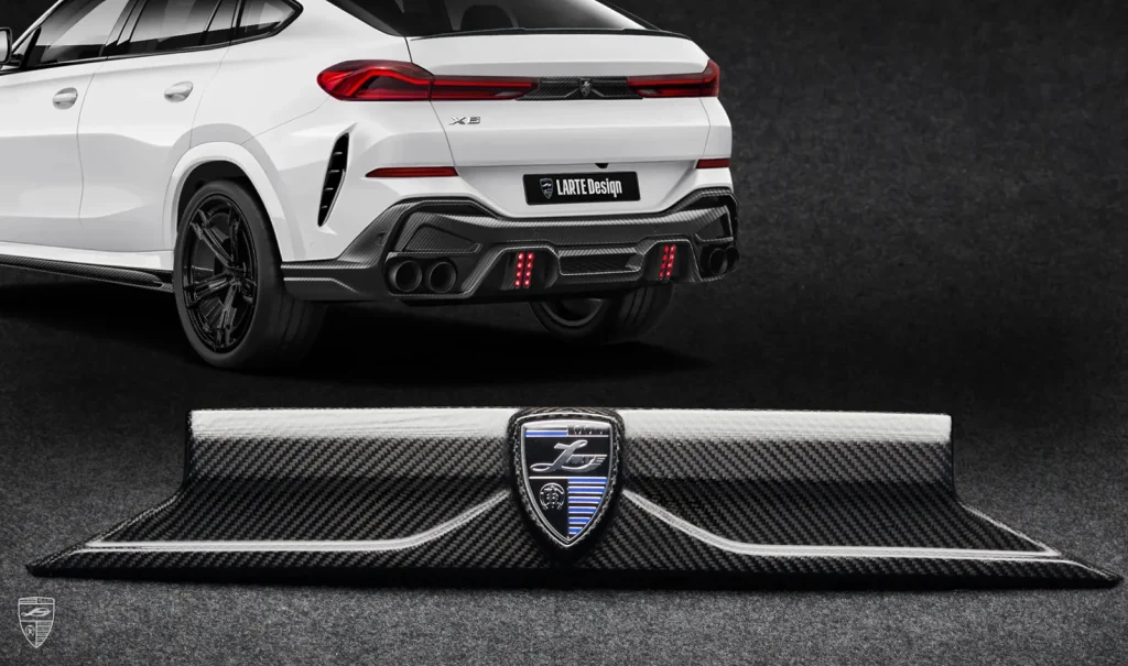 คิ้วฝาท้าย คาร์บอน BMW X6 G06 LCI ปี 2023-2026 Larte Design แท้
