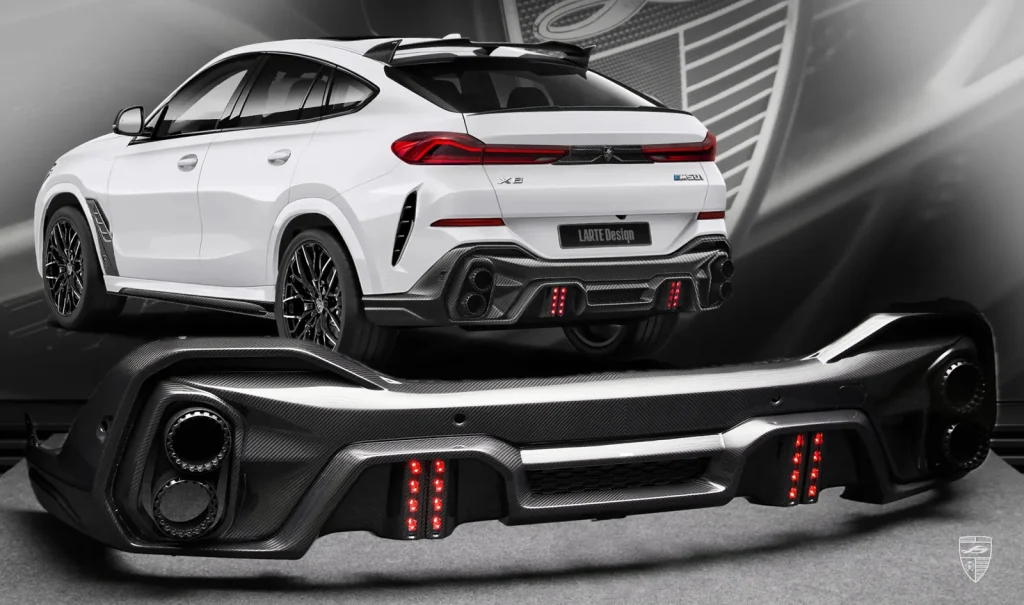 ดิฟฟิวเซอร์ท้าย คาร์บอน BMW X6 G06 LCI ปี 2023-2026 Larte Design แท้