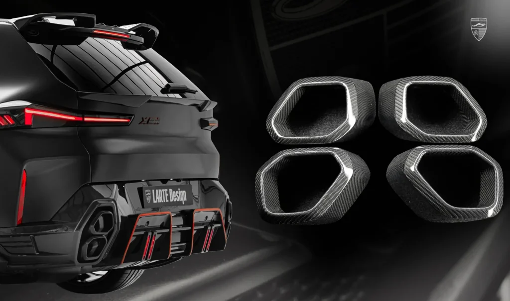 ปลายท่อไอเสียคู่ คาร์บอน BMW XM G09 ปี 2022-2026 Larte Design แท้