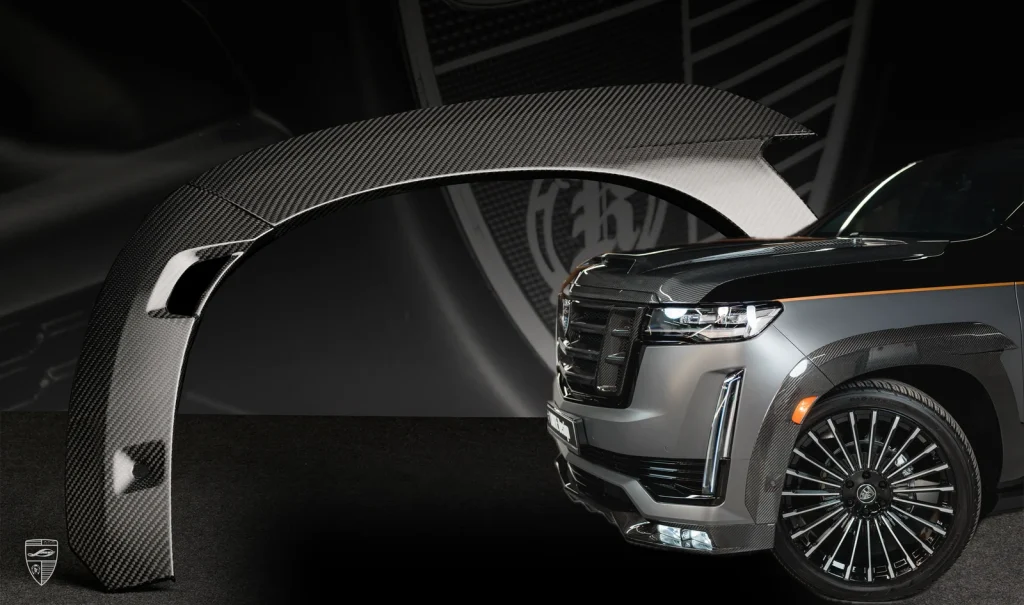 Front Wheel Arches Carbon Cadillac Escalade ESV GMT 1XX year 2020-2023 Larte Design Genuine