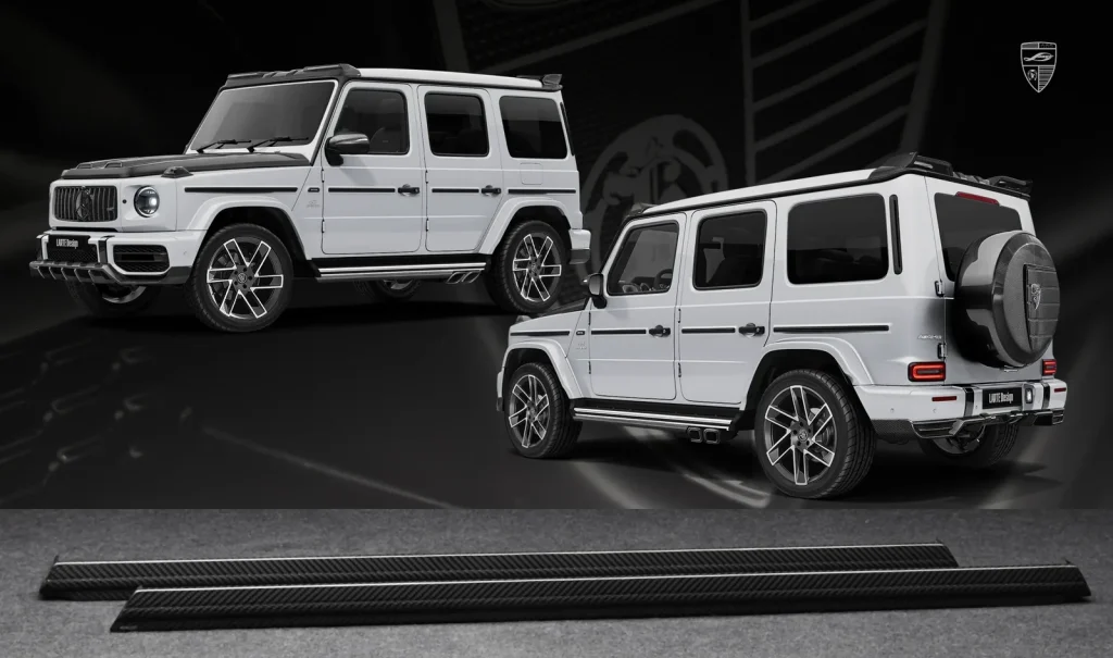สเกิร์ตข้าง คาร์บอน Mercedes-Benz G63 AMG W463A G 350d/400d/500 Larte Design แท้