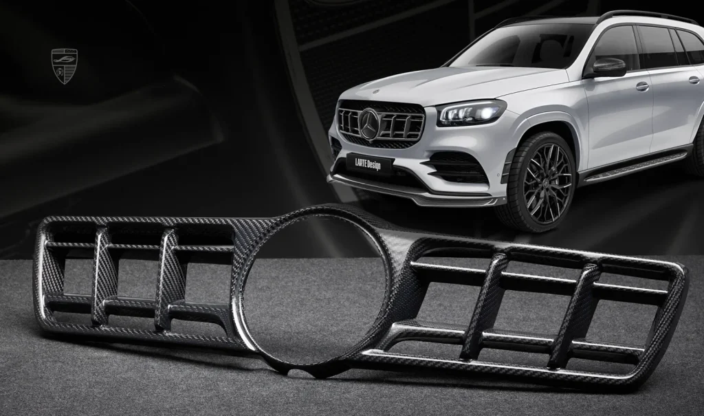 กระจังหน้า คาร์บอน Mercedes-Benz GLS X167 Larte Design แท้
