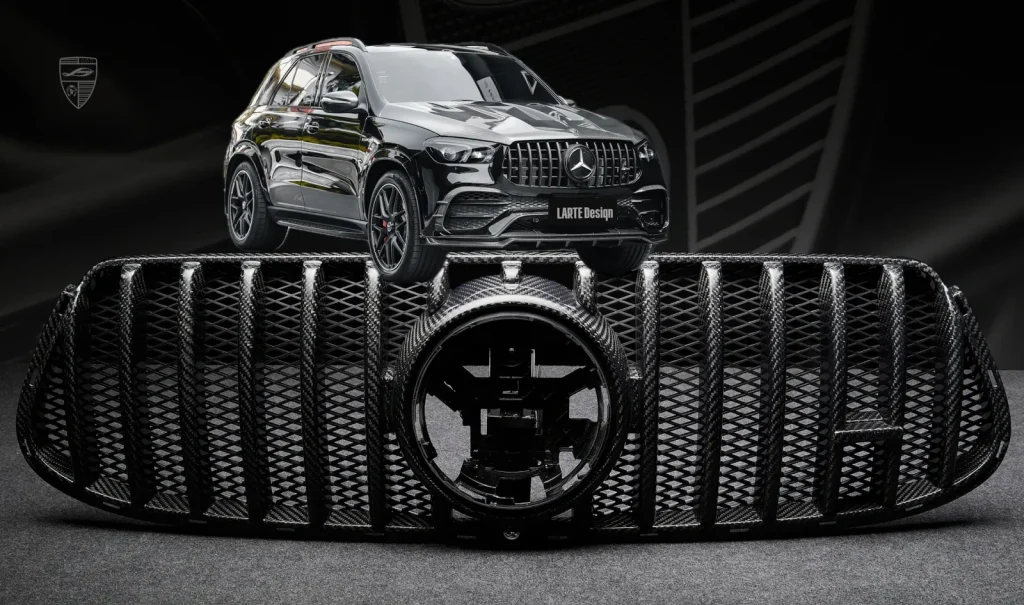 กระจังหน้า Panamericana คาร์บอน Mercedes-Benz GLE V167 AMG Larte Design แท้